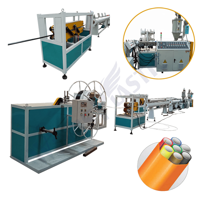 PE Bundle Microduct Communication Pipe Extrusion Line